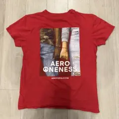 フォト　グラフィック　 Tシャツ レッド バックプリント　赤　英語　プリント