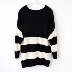 レディース ニットワンピース ボーダー