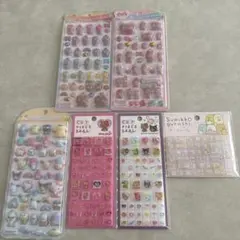 【国内正規品】サンリオ　キティ　モンチッチ　すみっコぐらし　シール計6点セット