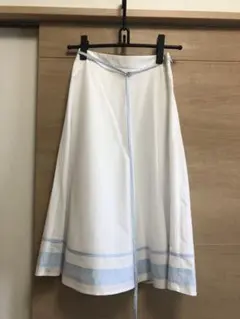 春に！　ホワイト フレアスカート ストライプ　Sサイズ　IENA好きな方