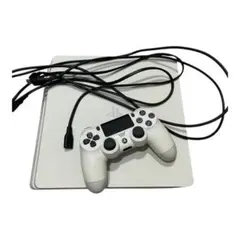 【ジャンク/動作未確認】PS4 本体 ホワイト コントローラー ケーブルセット