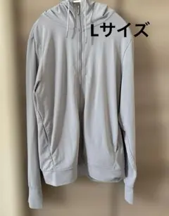 【L】エアリズムUVカットメッシュフルジップパーカ　ライトグレー UNIQLO