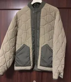 ZARA 中綿ダウン キルティング カーキ ジャケット
