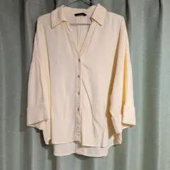 ZARA 五分袖シャツ イエロー