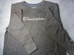 Champion チャンピオン スウェット グレー 刺繍ロゴ クルーネック Lのサムネイル