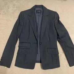 en quête ダークグレー ストライプスーツ9号