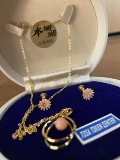 ネックレス イアリング 本珊瑚　叶堂