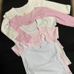 肌着　女の子　長袖肌着　2枚　半袖肌着　2枚　キャミソール 1枚