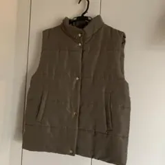 SIMPLICITE キルティングベスト　中綿　カーキ