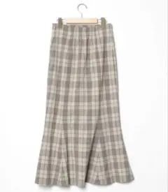 【LOWRYS FARM】チェック柄マーメイドスカート