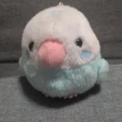 ことり隊　セキセイインコ鳥型 ぬいぐるみ 水色＆薄黄色 手乗りインコ