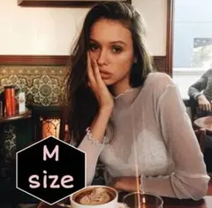 シースルー　シアー　トップス　ホワイト　ラメ　ハイネック キラキラ おしゃれ