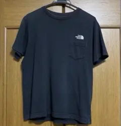 ノースフェイス　Tシャツ　黒　M メンズ 胸ポケット　刺繍　ブラック