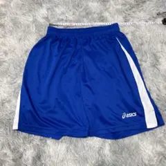 asics ハーフパンツ 青　L サッカーパンツ