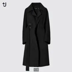 クリーニング済　+J　カシミヤブレンドラップロングコート