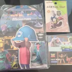 モンスターズ・インク アクリルクリップ & トイ・ストーリー タックメモ　付箋