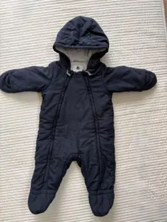 美品　プチバトー　ジャンプスーツ　ロンパース 12m 70 ネイビー