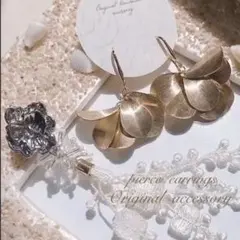 ꫛꫀꪝ✧‧˚goldリーフピアス