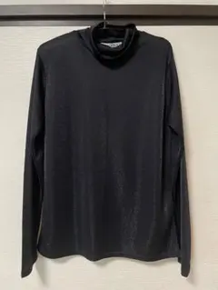 randeboo ラメ入りタートルネックトップス　ブラック