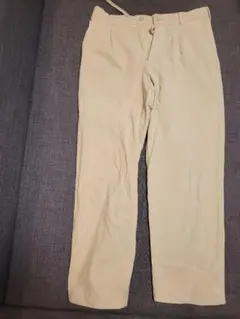 UNIQLO タックワイドパンツ/コーデュロイ ナチュラル M