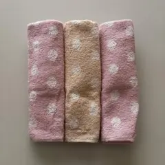 ドット柄 ふきん おしぼり タオルハンカチ 3点セット