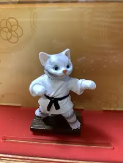 新品　柔道家　猫　フィギュア