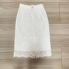 新品タグ付き！ミッシュマッシュレーススカート　Sサイズ　ホワイト