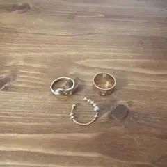 ゴールドオープンリング 3点セット