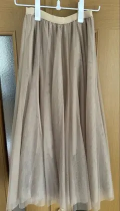 fifth チュールロングスカート ベージュ Sサイズ
