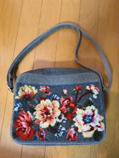 FEILER 花柄 グレー ショルダーバッグ