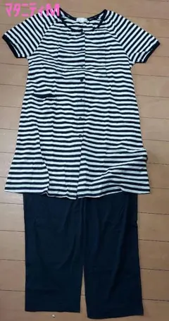 ボーダーマタニティ パジャマ Mサイズ