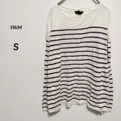H&M ボーダー 長袖セーター S 薄手ニット