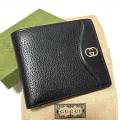 564 箱付✨美品✨GUCCI グッチ 折り財布 インターロッキング レザー 黒 564 箱付✨美品✨GUCCI グッチ 折り財布 インターロッキング レザー 黒