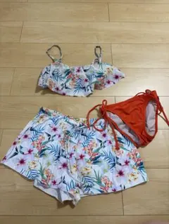 レディース セパレート水着 ビキニ 花柄 3点セットのサムネイル
