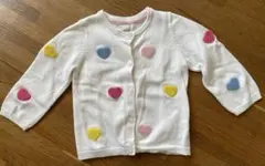 H&M ハート模様の長袖カーディガン　80cm
