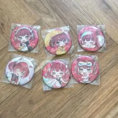 vtuber 赤見かるび 缶バッジ 全6種コンプリートセットのサムネイル