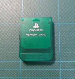 PS1 メモリーカード クリアグリーン 純正　動作品 プレステ ゲーム周辺機器