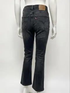 美品｜Levi's リーバイス 725 キックブーツカットデニム ブラック 24