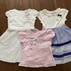 セット売りmezzo piano子供用 半袖ワンピース 3点セット 120cm