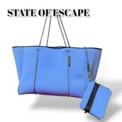 STATE OF ESCAPE トートバッグ マリンブルー 大容量 旅行のサムネイル