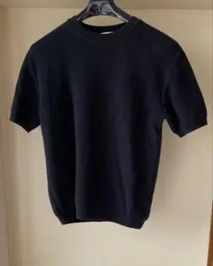 【UNITED ARROWS】半袖ニット ブラック　M相当のサムネイル