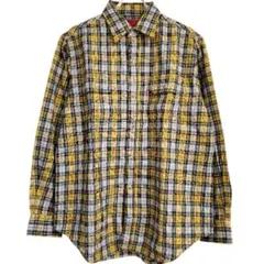 B1485 リーバイス 長袖シャツ(M) チェック 総柄 羽織 レギュラーカラー