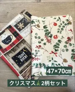 クリスマス柄　生地　2枚セット