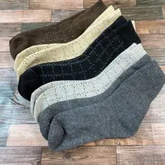 ソックス 5足組 ブラウン ベージュ ブラック 靴下 シンプル 無難