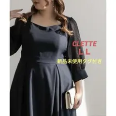 最終値下げ新品　CLETTEオリジナル　シアードットスリーブワンピース ネイビー