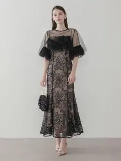 スパンコールボタニカルマーメイドボレロ2WAYワンピースドレス結婚式