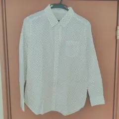 長袖シャツ　ドット柄