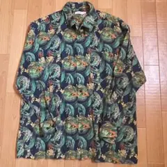 美品 graniph グラニフ 石黒亜矢子 コラボ 干支総柄シャツ サイズL