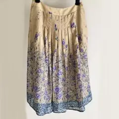 marie claire bis 花柄シフォンフレアスカート