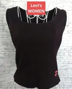 レトロLevi's WOMENリブ タンクトップ ブラックヴィンテージのサムネイル